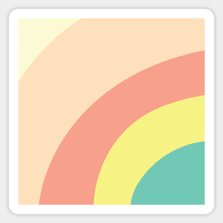 Pastel Rainbow Vector Abstract Pattern Sticker